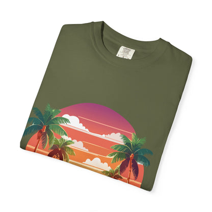 Tropical Vibe T-shirt, Beachwear, Unisex Casual Tee, Summer Shirt, Travel Apparel, Gift for Friends