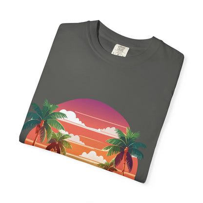Tropical Vibe T-shirt, Beachwear, Unisex Casual Tee, Summer Shirt, Travel Apparel, Gift for Friends