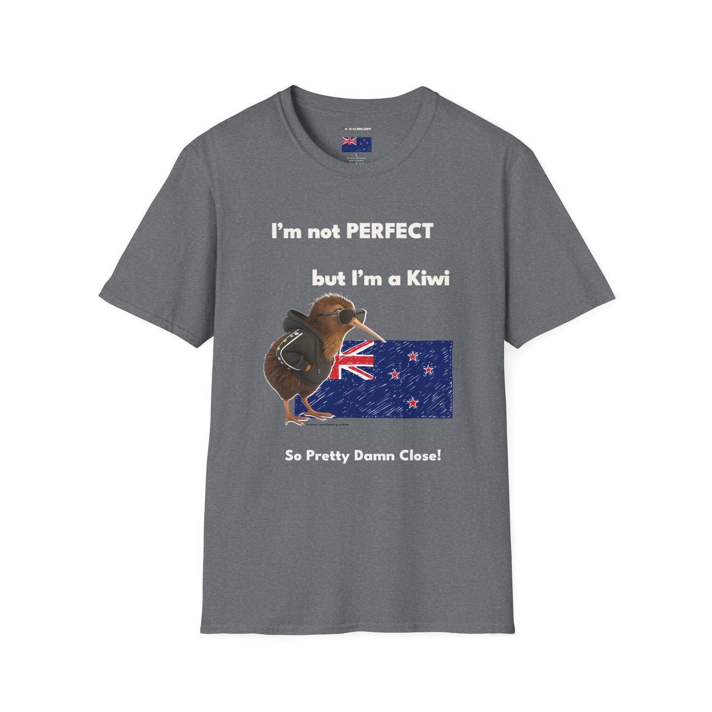 Funny Kiwi T-Shirt, Unisex Graphic Tee, New Zealand Pride Shirt, Gift for Kiwi Lovers, Casual Wear