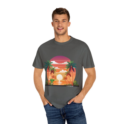 Tropical Vibe T-shirt, Beachwear, Unisex Casual Tee, Summer Shirt, Travel Apparel, Gift for Friends