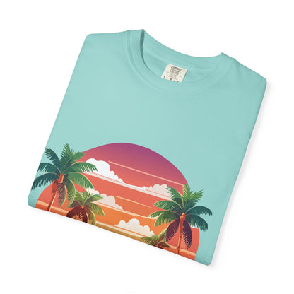 Tropical Vibe T-shirt, Beachwear, Unisex Casual Tee, Summer Shirt, Travel Apparel, Gift for Friends