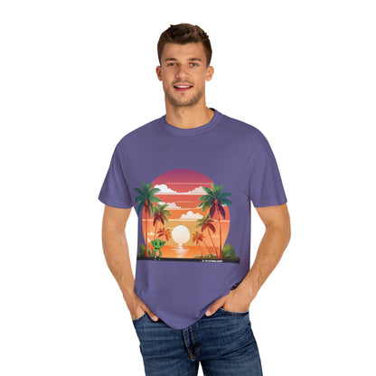 Tropical Vibe T-shirt, Beachwear, Unisex Casual Tee, Summer Shirt, Travel Apparel, Gift for Friends